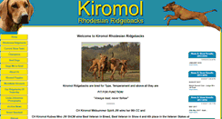 Desktop Screenshot of kiromolrhodesianridgebacks.co.uk