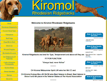 Tablet Screenshot of kiromolrhodesianridgebacks.co.uk